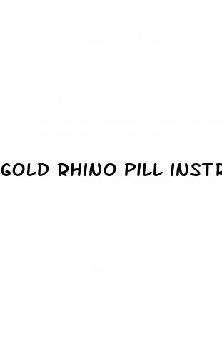 gold rhino pill instructions