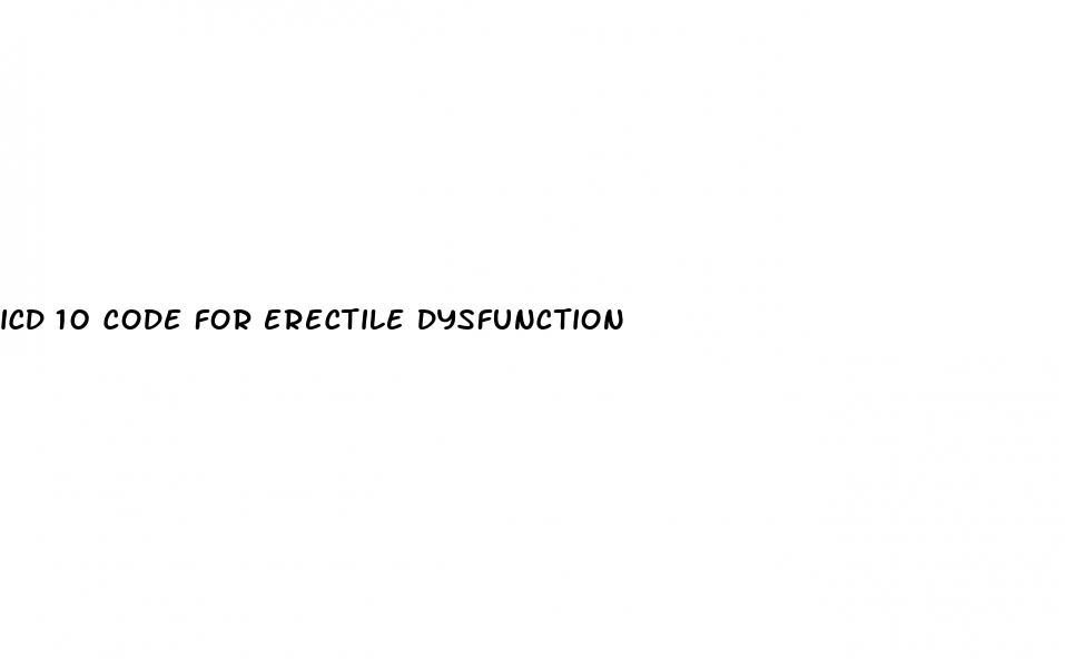 icd 10 code for erectile dysfunction