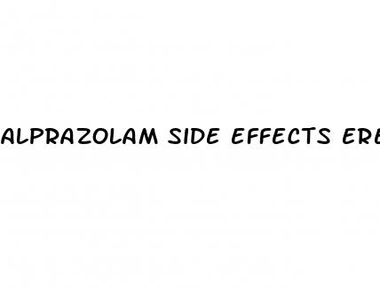 alprazolam side effects erectile dysfunction