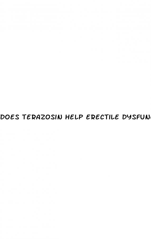 does terazosin help erectile dysfunction