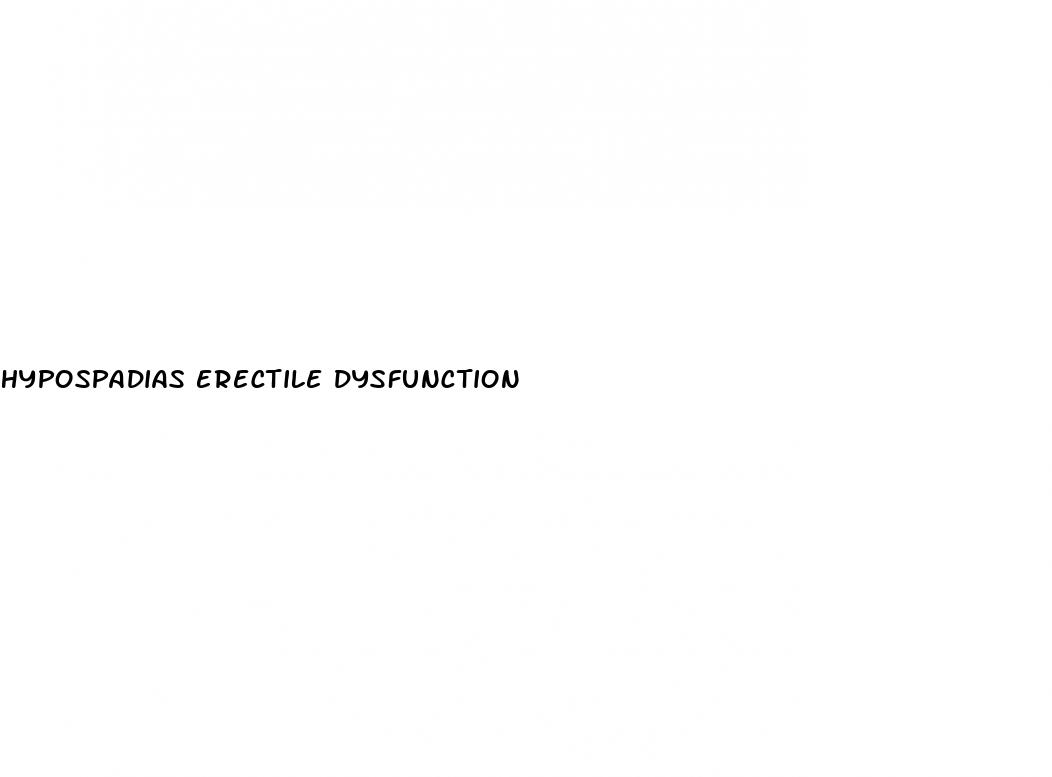 hypospadias erectile dysfunction