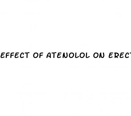 effect of atenolol on erectile dysfunction