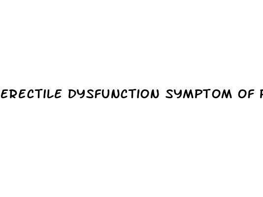 erectile dysfunction symptom of prostate cancer