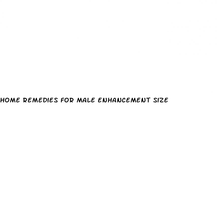 home remedies for male enhancement size