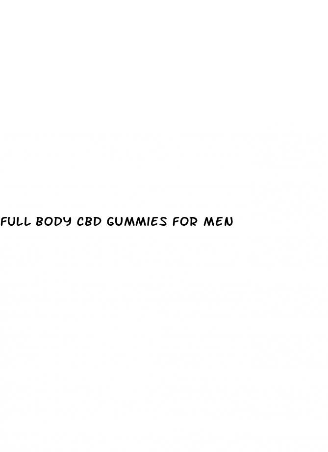 full body cbd gummies for men