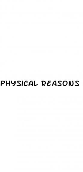 physical reasons for erectile dysfunction