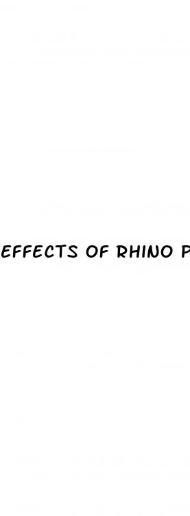 effects of rhino pills