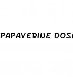 papaverine dose for erectile dysfunction