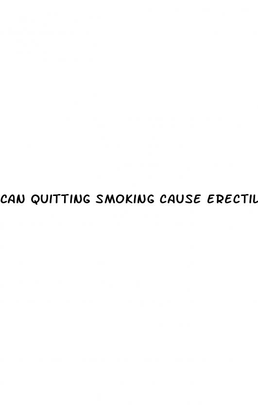 can quitting smoking cause erectile dysfunction