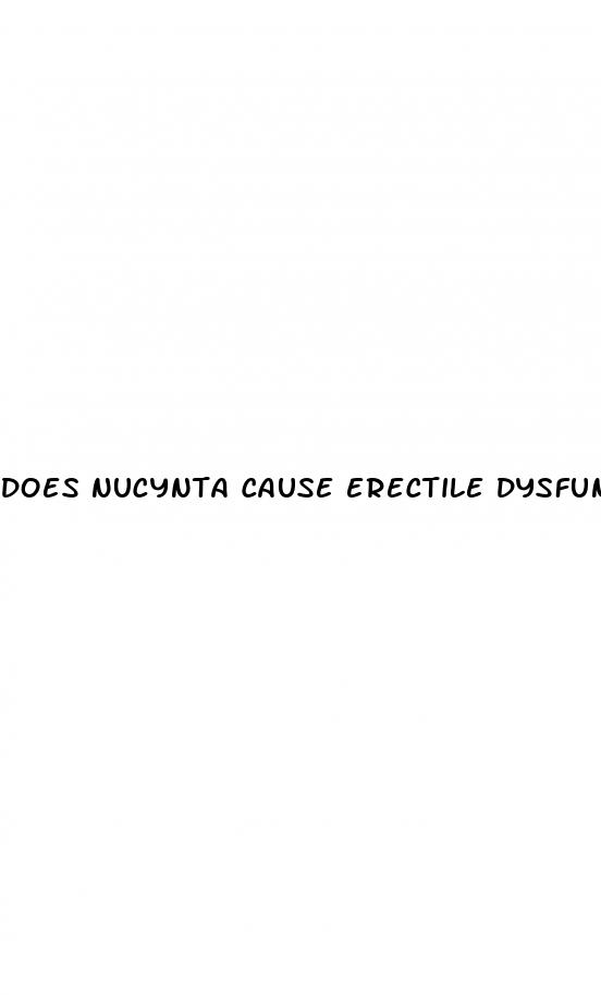 does nucynta cause erectile dysfunction