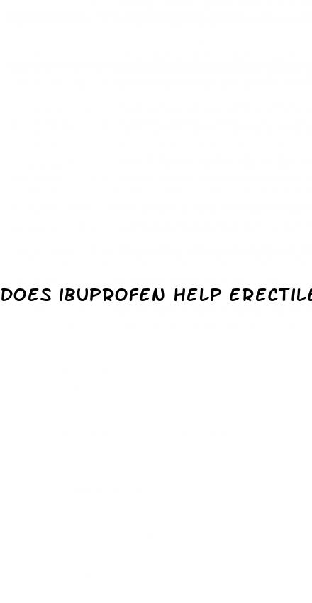does ibuprofen help erectile dysfunction