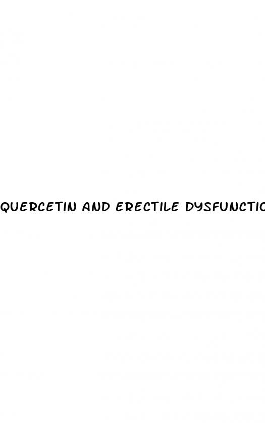 quercetin and erectile dysfunction