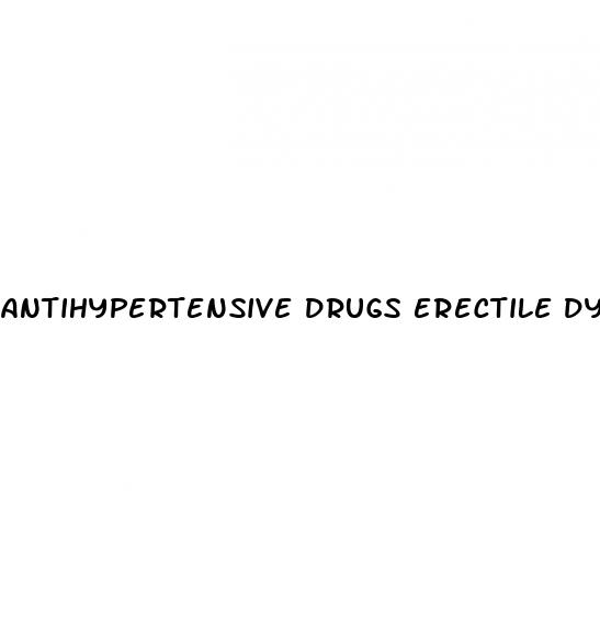 antihypertensive drugs erectile dysfunction
