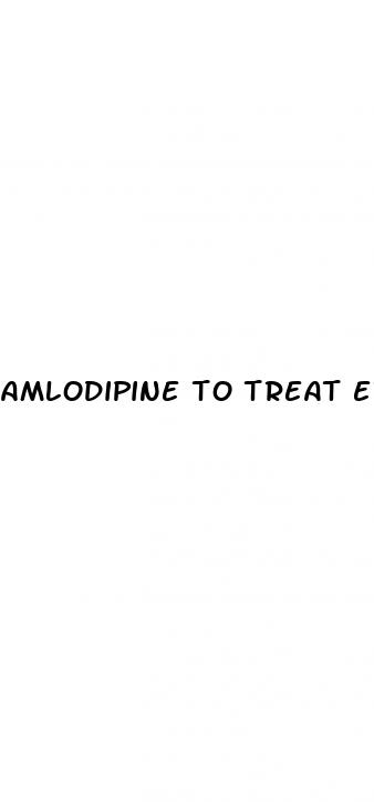 amlodipine to treat erectile dysfunction