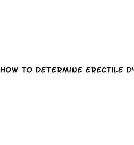 how to determine erectile dysfunction