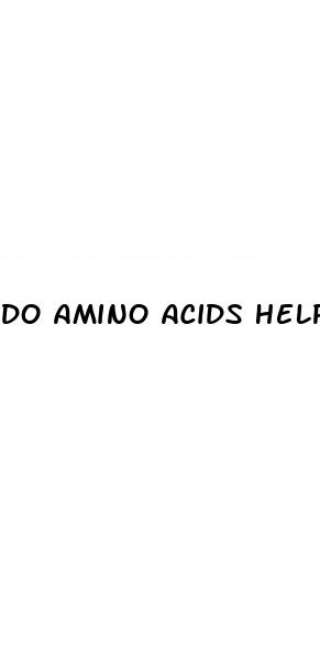 do amino acids help with erectile dysfunction