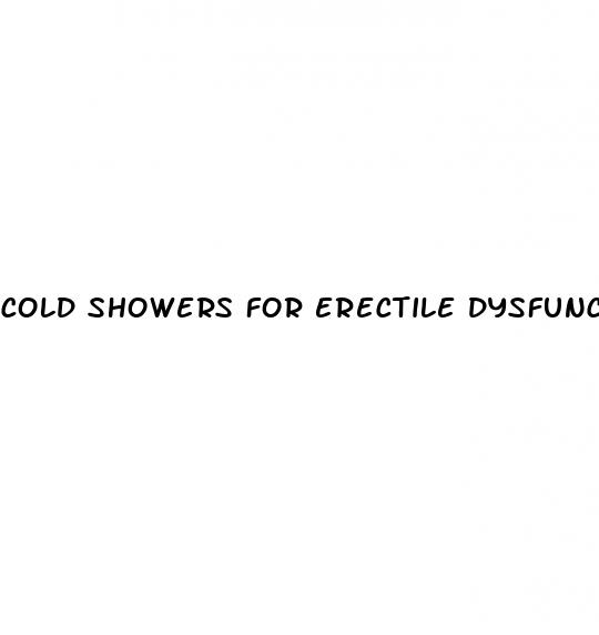 cold showers for erectile dysfunction