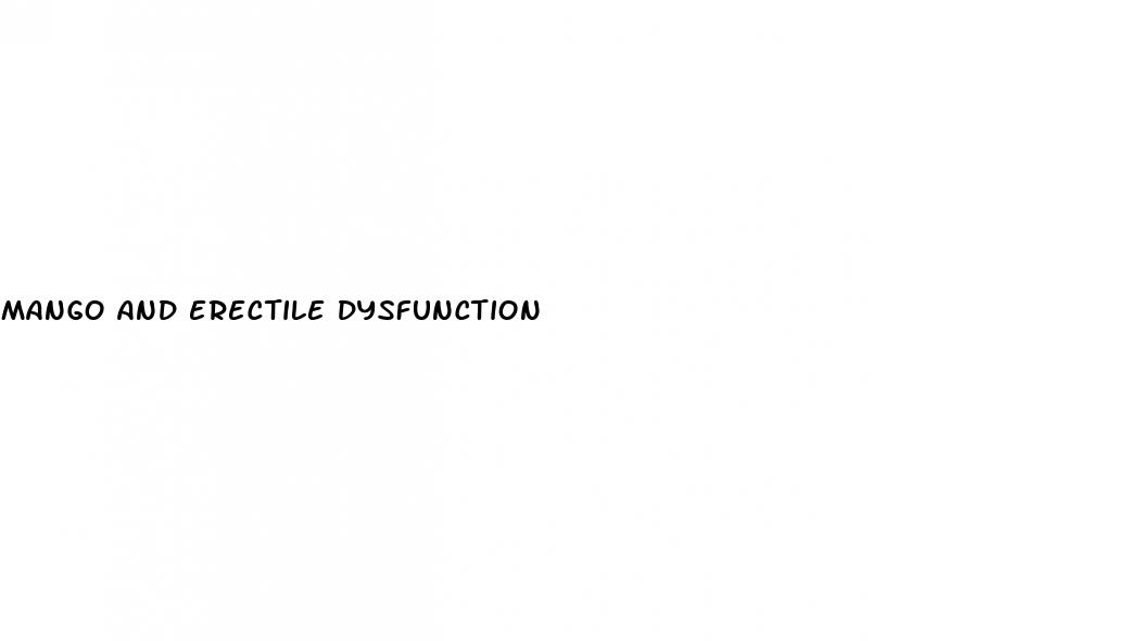 mango and erectile dysfunction