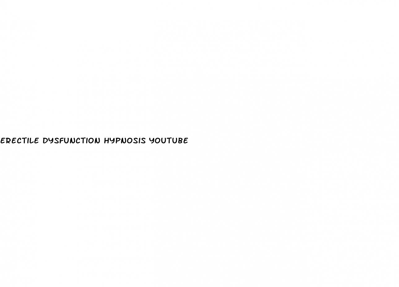 erectile dysfunction hypnosis youtube