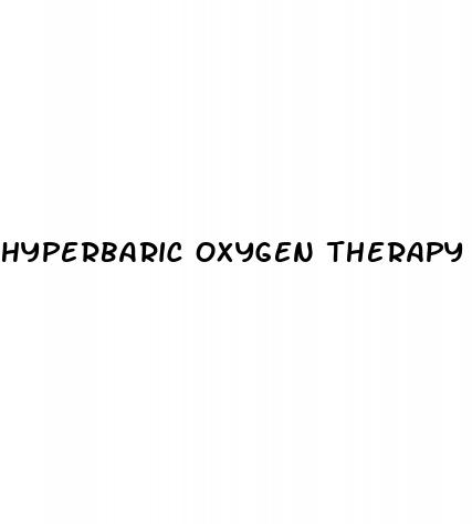 hyperbaric oxygen therapy erectile dysfunction