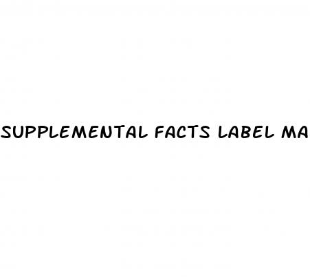 supplemental facts label male sexual enhancement