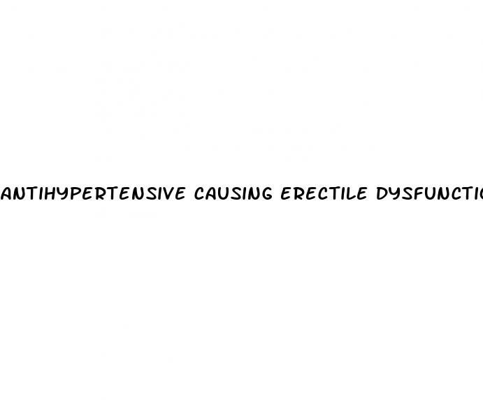 antihypertensive causing erectile dysfunction