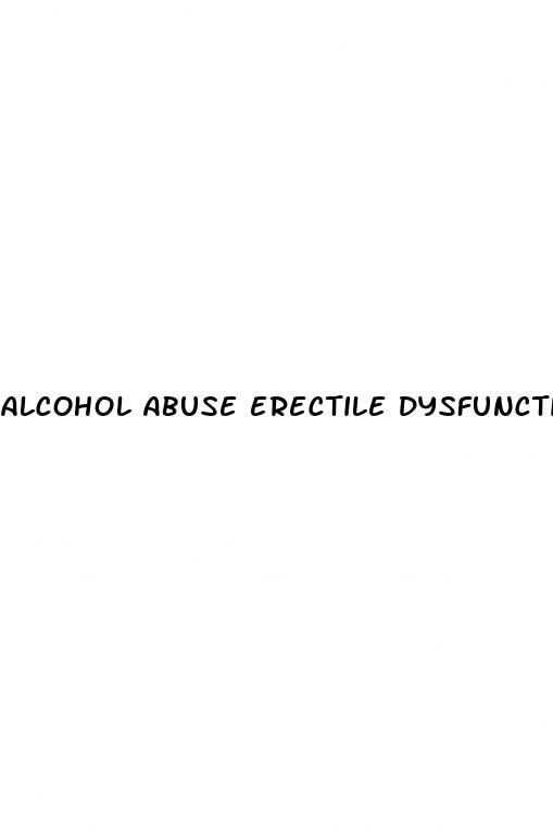 alcohol abuse erectile dysfunction