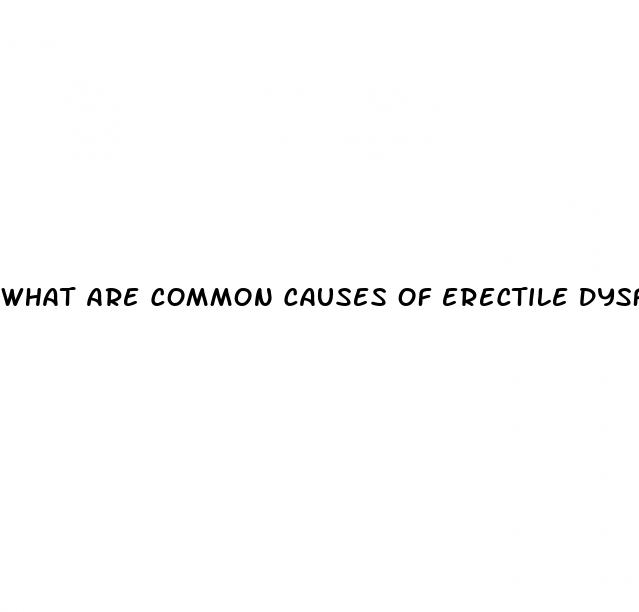 what are common causes of erectile dysfunction