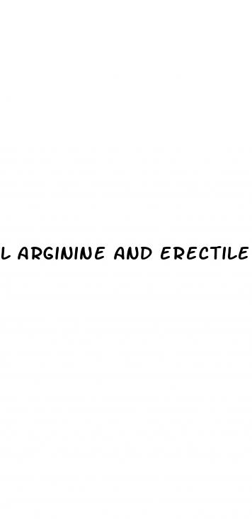 l arginine and erectile dysfunction
