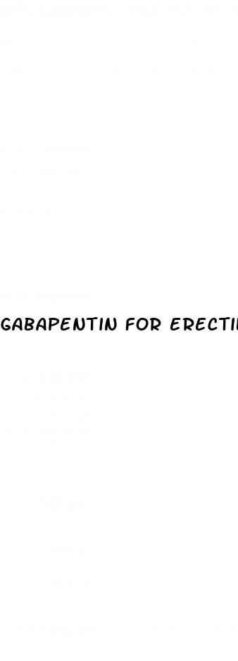 gabapentin for erectile dysfunction
