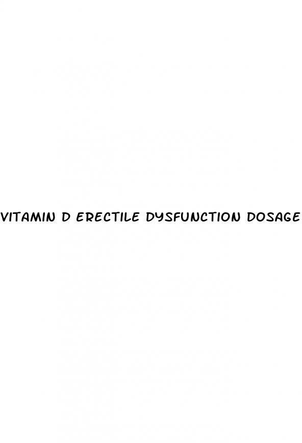 vitamin d erectile dysfunction dosage
