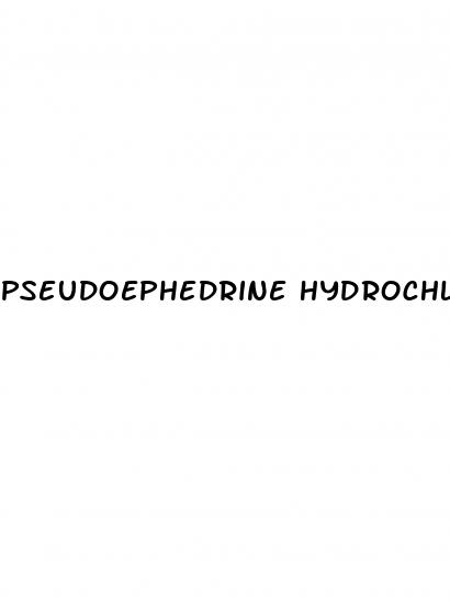 pseudoephedrine hydrochloride erectile dysfunction