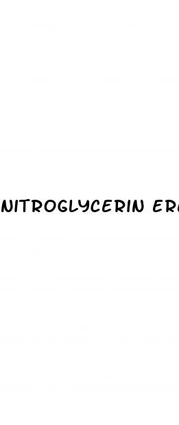 nitroglycerin erectile dysfunction medications