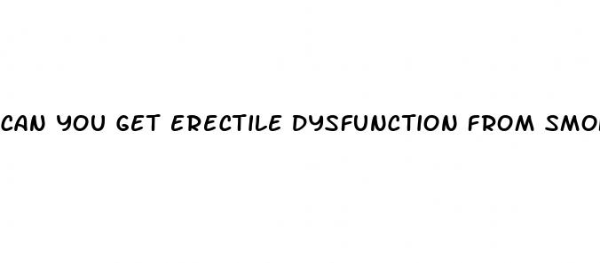can you get erectile dysfunction from smoking weed