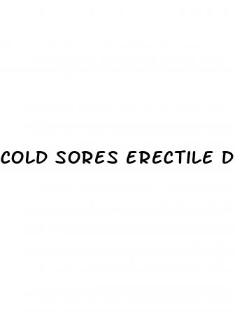 cold sores erectile dysfunction cardiovascular
