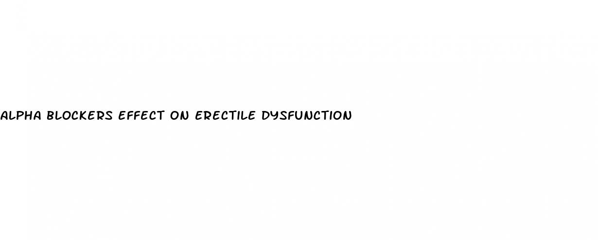 alpha blockers effect on erectile dysfunction