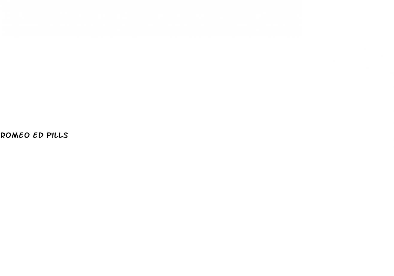 romeo ed pills