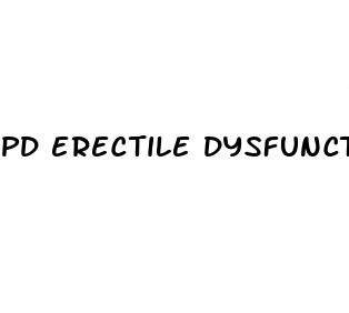 pd erectile dysfunction