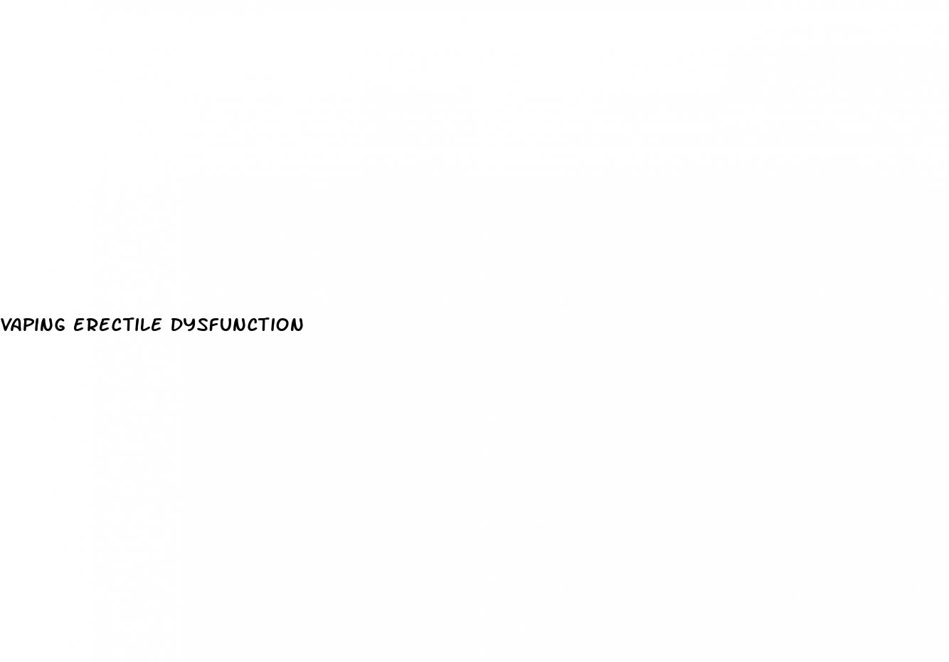 vaping erectile dysfunction