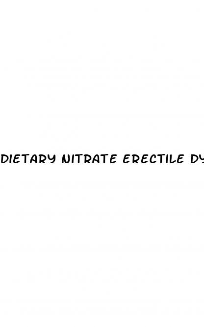 dietary nitrate erectile dysfunction