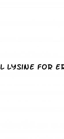 l lysine for erectile dysfunction