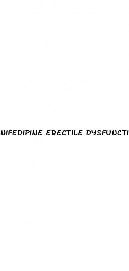 nifedipine erectile dysfunction