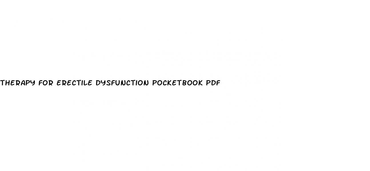 therapy for erectile dysfunction pocketbook pdf