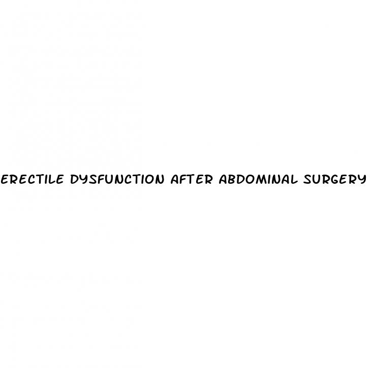 erectile dysfunction after abdominal surgery