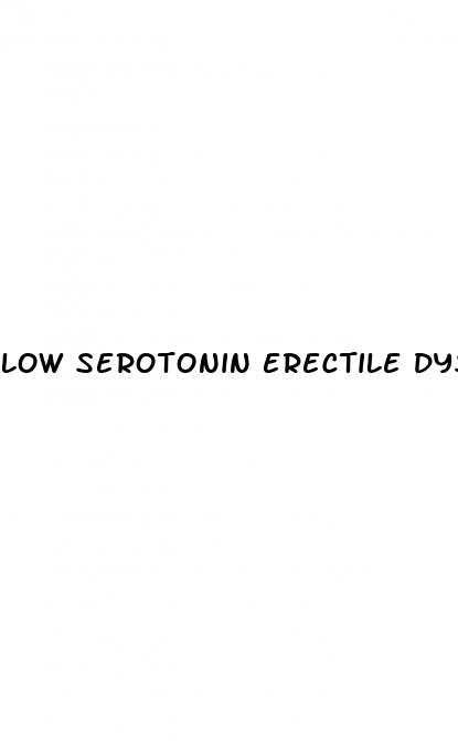 low serotonin erectile dysfunction