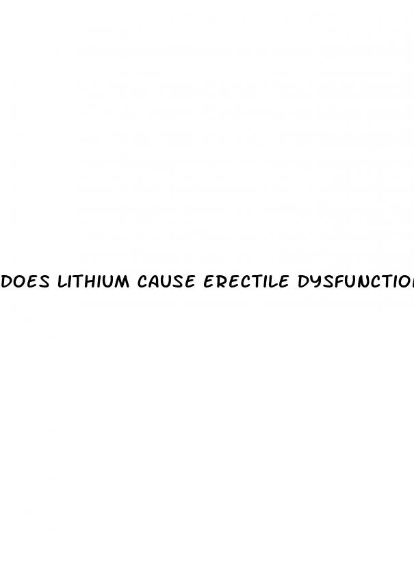 does lithium cause erectile dysfunction