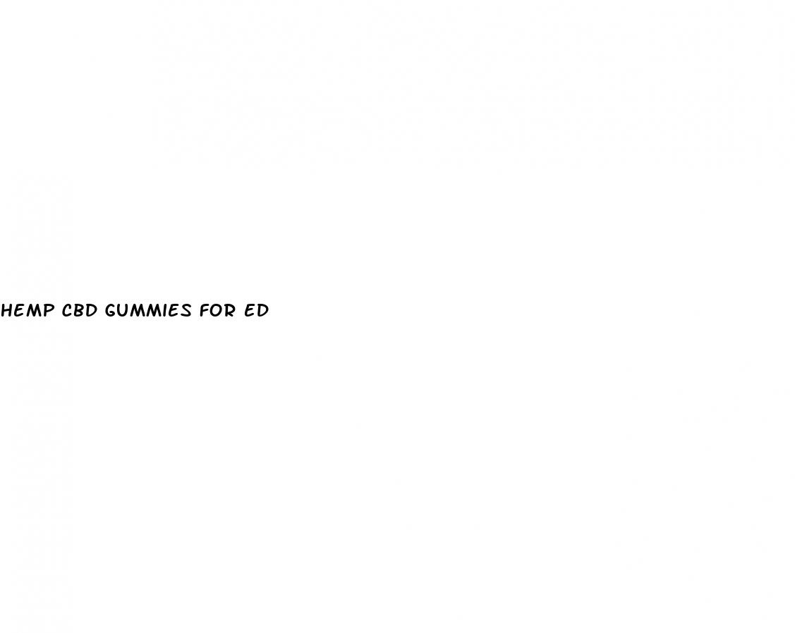 hemp cbd gummies for ed