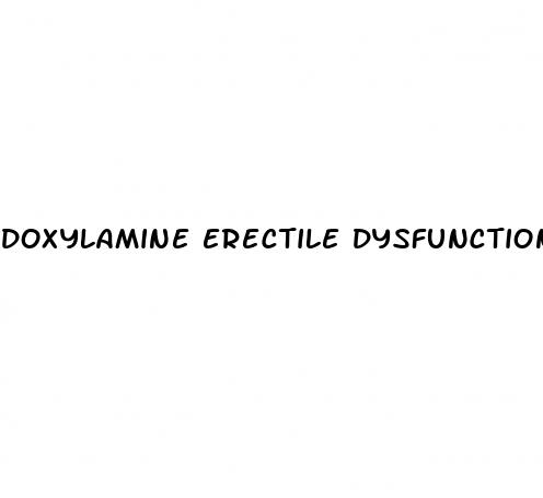 doxylamine erectile dysfunction