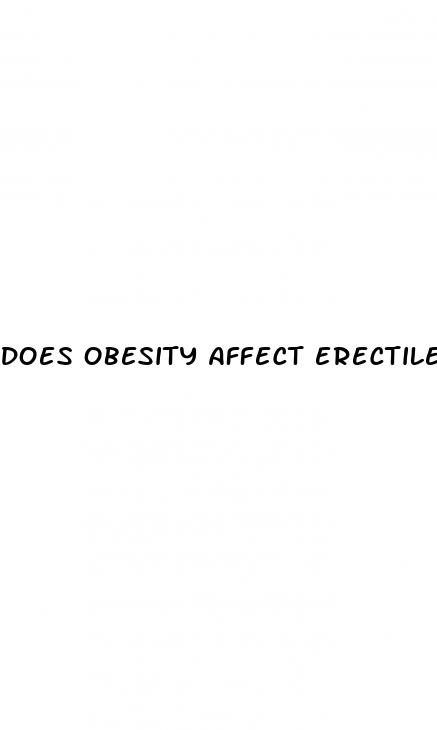 does obesity affect erectile dysfunction