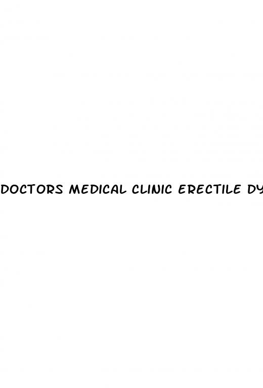 doctors medical clinic erectile dysfunction